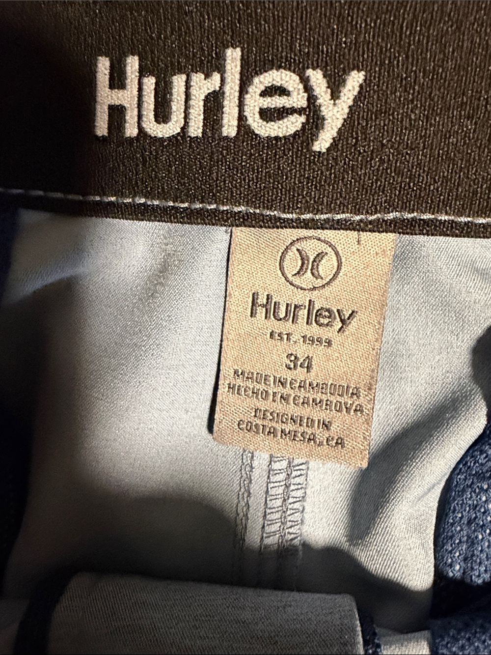 Hurley Men’s Stretch Shorts in Light Blue, Olive, and Charcoal - Picture 2 of 4